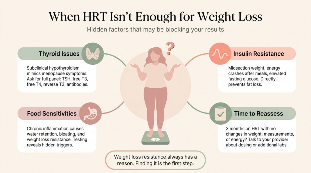 Factors blocking weight loss beyond HRT